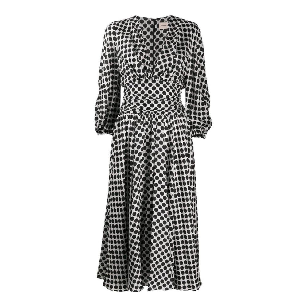 Alexandre Vauthier - Polka-dot Print Midi Dress - FR 36